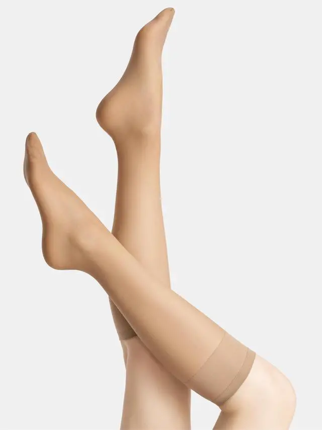 Alt view image 5 of 7 - Sheer Knee High Stockings for Women, 6 Pairs Knee High Transparent Toes Nylons Pantyhose for Women (Nude-110)