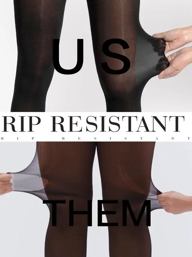 Alt view image 4 of 6 - Unbelievable Durability Tights, Rip Resistant Pantyhose, 40D Semi Sheer High Waist T-Crotch Strong Tights for Women, Black-M