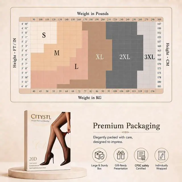 Alt view image 5 of 5 - 3 Pairs Black Sheer Tights for Women - 20D Resist Tears Control Top Pantyhose with Reinforced Toes, Smooth, Supple(Black-M)