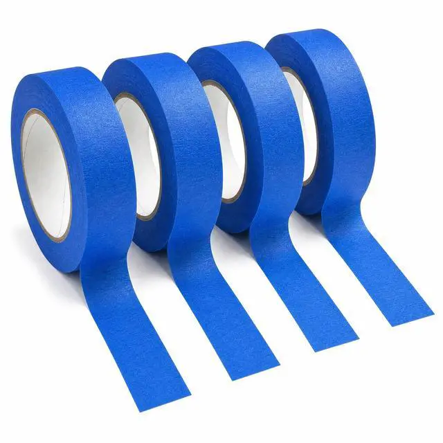Main image of 4 Rolls Premium Painters Tape - Masking Tape for Painting, Blue Painter's Tape for Walls, Trim, Crafts, Labeling & DIY Projects,0.94 Inch x 22 Yard (88 Yards Total) - No Residue, Easy Tear & Removal