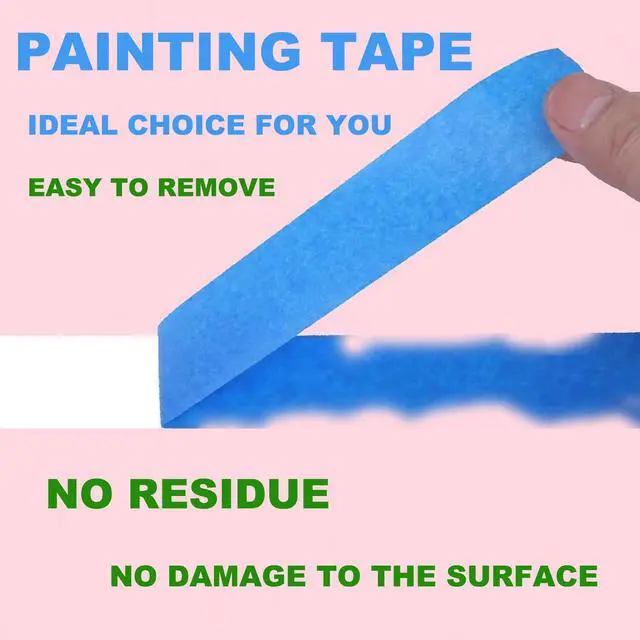 Alt view image 2 of 4 - Blue Tape, Premium Painters Tape, Masking Tape, No Residue, Easy Removal, Paint Tape for Multi-Purpose, Painting, Painter's, DIY Crafts Arts, 4 Rolls,0.94IN (60yd*4=240yd) Decoration Labeling
