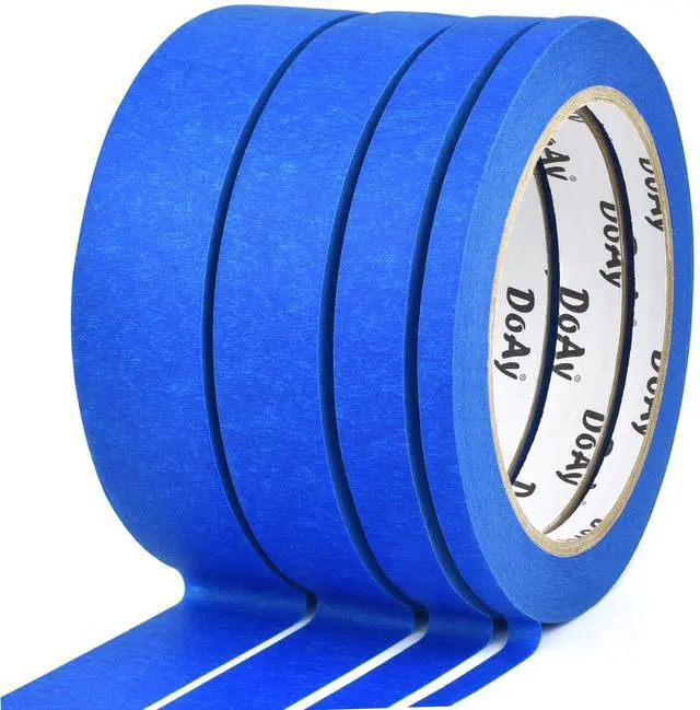 Main image of 4 Pack Blue Painters Tape - Masking Tape 0.25", 0.50", 0.75", 1" Wide - Multi-Surface, Smart Adhesion, Multi-Size Pack - 360FT Total - Paint Tape for DIY, Labeling, Art, Car (#3910)