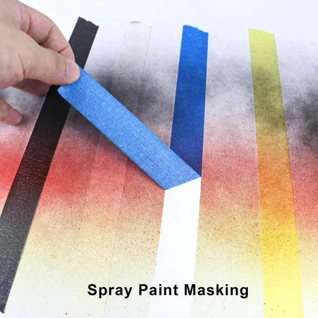 Alt view image 3 of 7 - 4 Pack Blue Painters Tape - Masking Tape 0.25", 0.50", 0.75", 1" Wide - Multi-Surface, Smart Adhesion, Multi-Size Pack - 360FT Total - Paint Tape for DIY, Labeling, Art, Car (#3910)