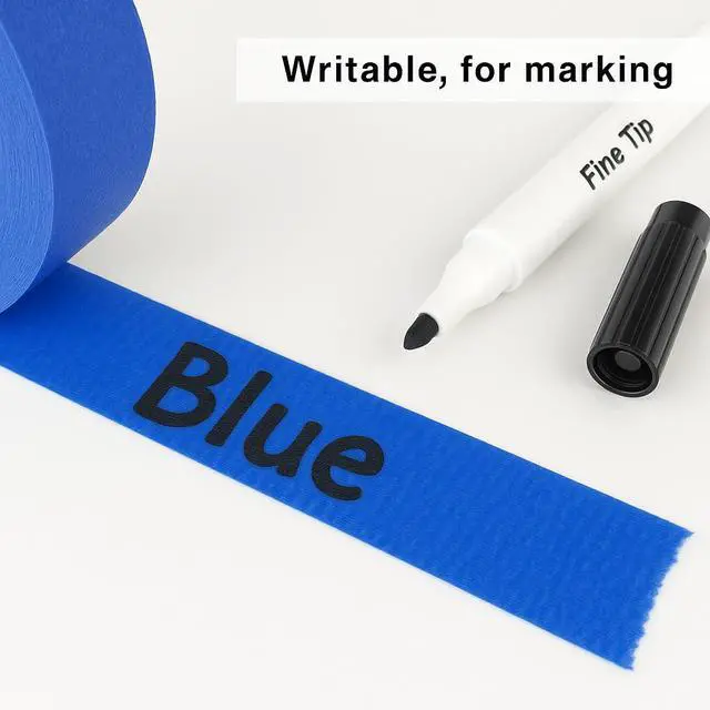 Alt view image 5 of 7 - 4 Pack Blue Painters Tape - Masking Tape 0.25", 0.50", 0.75", 1" Wide - Multi-Surface, Smart Adhesion, Multi-Size Pack - 360FT Total - Paint Tape for DIY, Labeling, Art, Car (#3910)