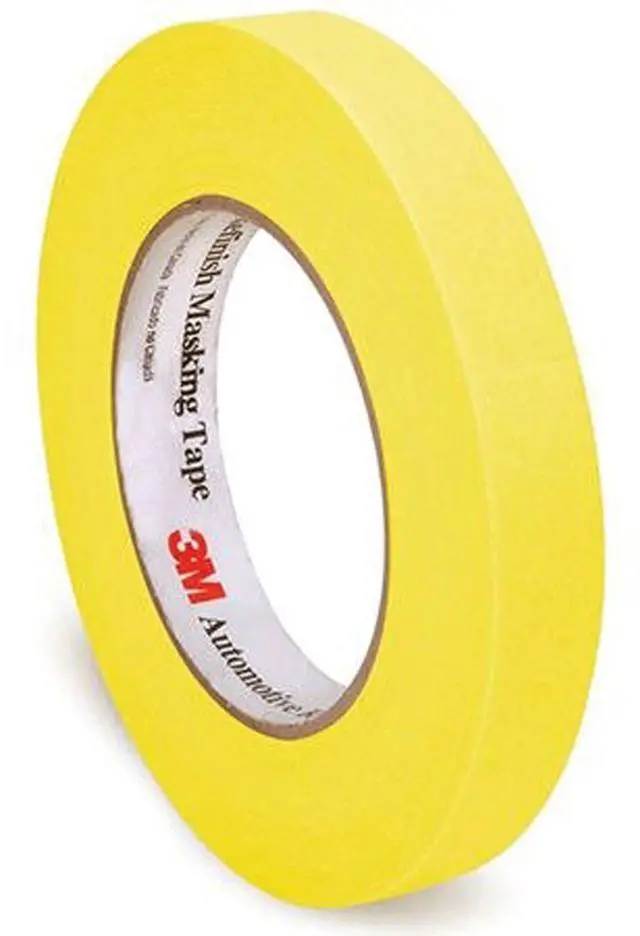 Main image of Automotive Refinish Masking Tape 06653, 388N, Yellow, 24 mm x 55 m, 1 Roll