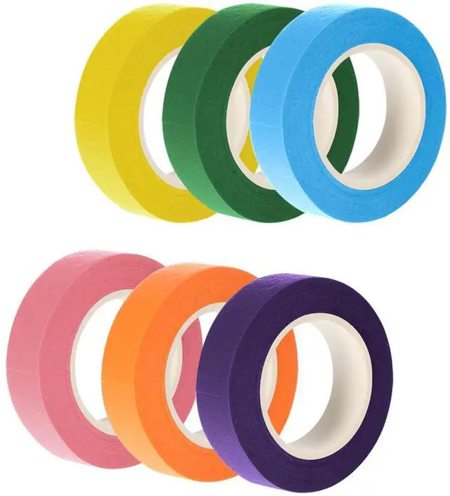 Main image of Colored Masking Tape Colored Tape Colored Painters Tape Color Tape Colored Tape Rolls Painter Decorative Tape for Arts Crafts DIY Classroom Labeling Coding Scrapbook 13Yards x 1.5CM