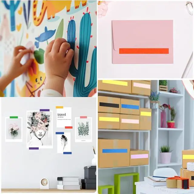 Alt view image 3 of 7 - Colored Masking Tape Colored Tape Colored Painters Tape Color Tape Colored Tape Rolls Painter Decorative Tape for Arts Crafts DIY Classroom Labeling Coding Scrapbook 13Yards x 1.5CM
