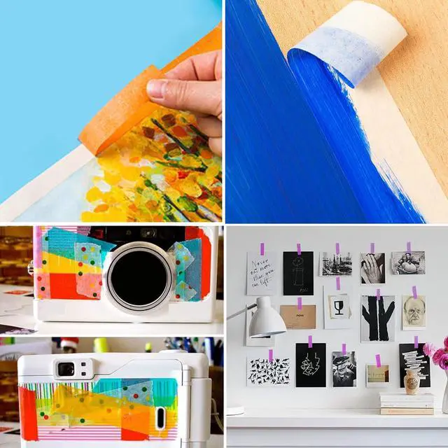 Alt view image 7 of 7 - Colored Masking Tape Colored Tape Colored Painters Tape Color Tape Colored Tape Rolls Painter Decorative Tape for Arts Crafts DIY Classroom Labeling Coding Scrapbook 13Yards x 1.5CM