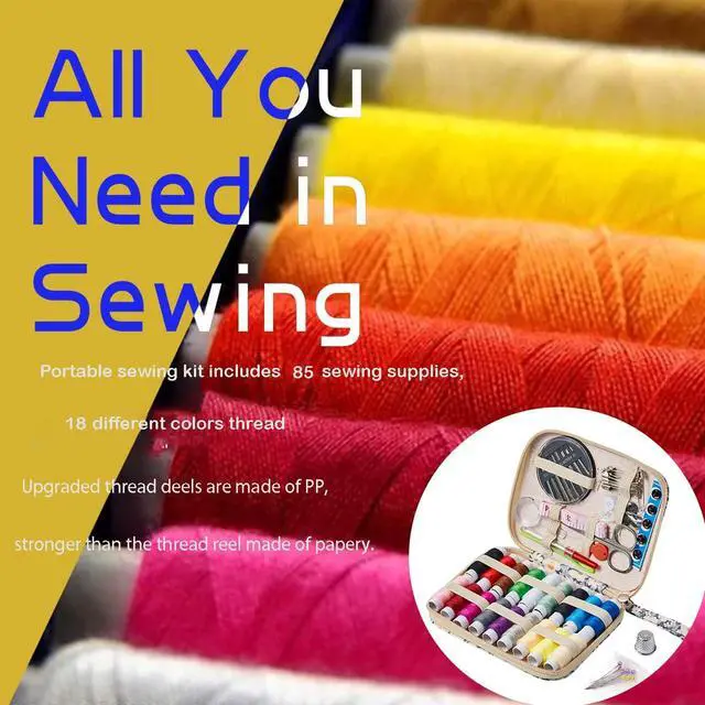 Alt view image 5 of 7 - Daisy Sewing Kit Printing Sewing Kit,Professional Sewing Supplies for Adults, Zipper Sewing Needles Set, 87 PCS Travel Sewing Accessory for Emergency, Home