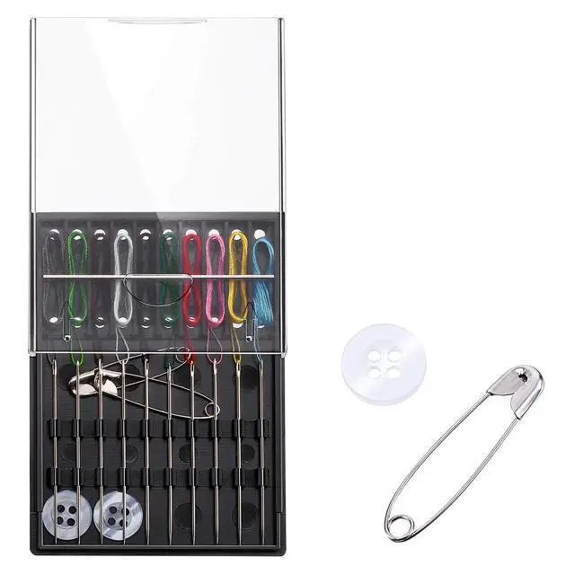 Alt view image 3 of 7 - 20 Pcs Pre-Threaded Sewing Needles Kit with Case | 2 Boxes Home and Travel Sewing Kit for Adults and Beginners, Ready for Instant Hand Sewing Repairs, for Travel Home Office