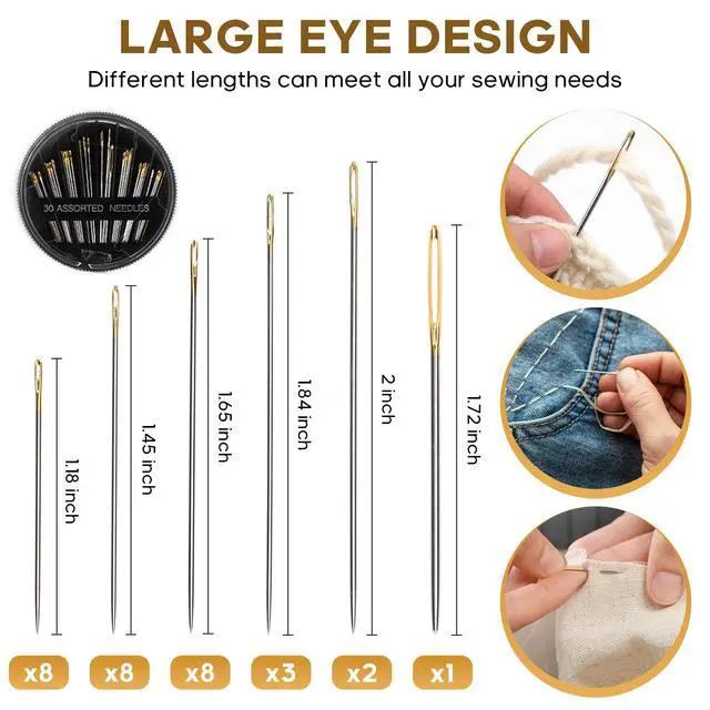 Alt view image 3 of 7 - Travel Sewing Kit, Portable Emergency Sewing Repair Kit with Needles,Threads,Scissors,Tape Measure,Thimble & Threaders, Clear Zipper Pouch Sew Kit for Adults, Home,Office,Dorm,Business Trips & Gifts