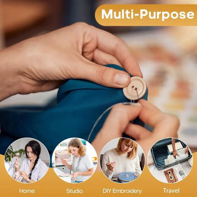 Alt view image 6 of 7 - Travel Sewing Kit, Portable Emergency Sewing Repair Kit with Needles,Threads,Scissors,Tape Measure,Thimble & Threaders, Clear Zipper Pouch Sew Kit for Adults, Home,Office,Dorm,Business Trips & Gifts