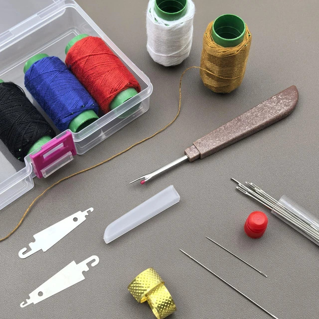 Alt view image 2 of 7 - 37PCS Sewing Kit for Beginners, Big Eye Stainless Steel Needles and Thread | Hand Sewing Kit with Storage Box, Embroidery Needles Thread Sewing Working Tool Kit