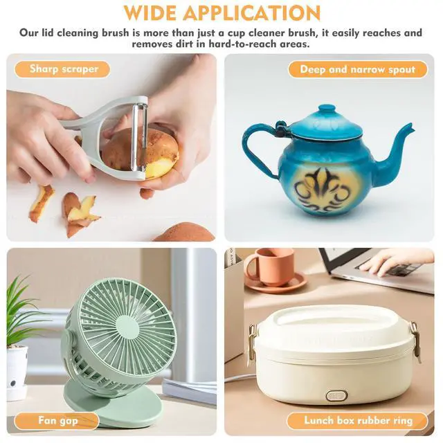 Alt view image 4 of 7 - 3 in 1 Cup Lid Cleaning Brush, Portable Cup Cleaner Brush, 2024 New Water Bottle Cleaner Brush, 3 in 1 Multifunctional Cleaning Brush for Home Kitchen Cleaning Tools3PCS