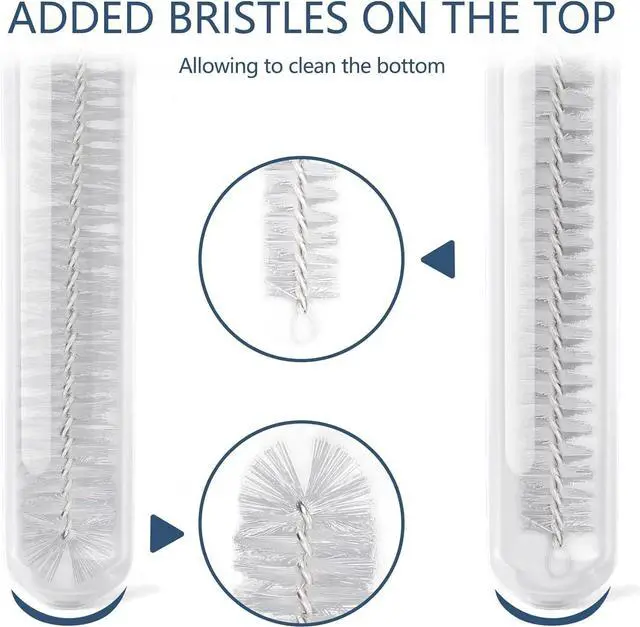 Alt view image 5 of 7 - 12 Pcs Bottle Cleaner Brushes Set, 11.8 Inch Nylon Cleaning Brush | White Straw Cleaner Brushes for Tumbler, Sippy Cup, Water Bottles, Hummingbird Feeders, Pipes, Sink Drain & Pet Waterers
