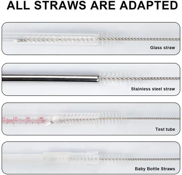 Alt view image 6 of 7 - 12 Pcs Bottle Cleaner Brushes Set, 11.8 Inch Nylon Cleaning Brush | White Straw Cleaner Brushes for Tumbler, Sippy Cup, Water Bottles, Hummingbird Feeders, Pipes, Sink Drain & Pet Waterers