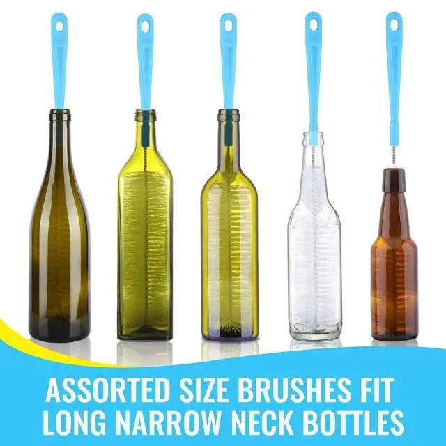 Alt view image 7 of 7 - 16" Bottle Brush Cleaner for Water Bottle - Long Handle Bottle Brush for Cleaning Narrow Neck Sport Bottles,Beer Bottle and Jugs, Set of 2