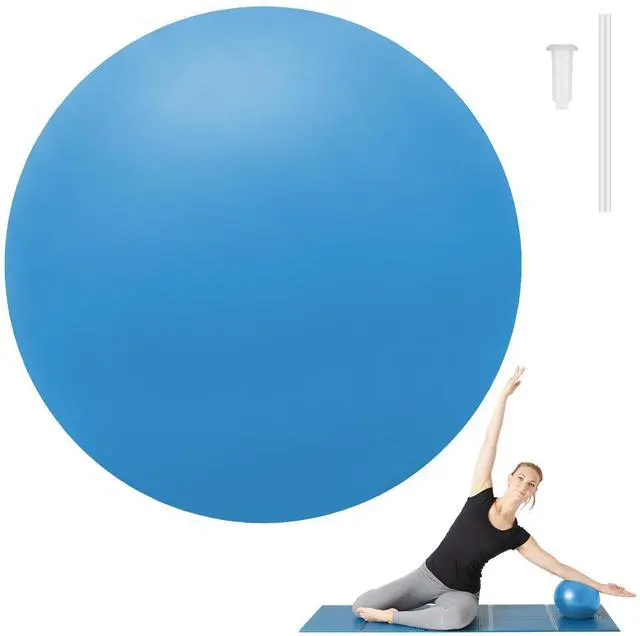 Main image of Small Pilates Ball 9 Inch Small Exercise Ball | Mini Yoga Workout Balls for Stability, Barre, Fitness, Bender, Core Training, Improves Balance (Blue)