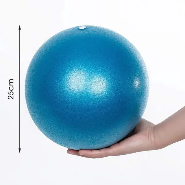 Alt view image 4 of 6 - Small Pilates Ball 9 Inch Small Exercise Ball | Mini Yoga Workout Balls for Stability, Barre, Fitness, Bender, Core Training, Improves Balance (Blue)