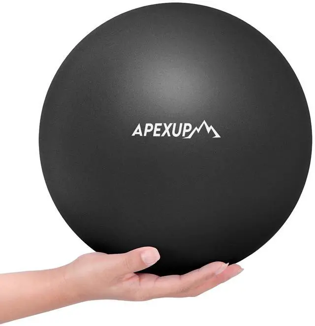 Main image of 9 Inch Pilates Ball Small Exercise Ball for Yoga, Fitness, Balance, Core Workout, Physical Therapy (XXS (9") 23cm, Carbon Black)