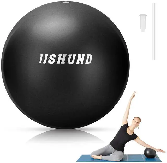 Main image of Pilates Ball, 9,8 Inch Black Small Exercise Mini Yoga Soft Workout Ball for Home Gym Yoga, Pilates, Core Training, Workout, Balance, Stability