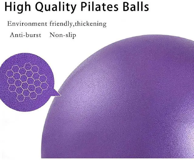 Alt view image 5 of 7 - 9-Inch Pilates Exercise Ball for Yoga, Barre, Fitness & Physical Therapy Mini Squishy Balance Ball for Home Workouts(6PCS-Pink)