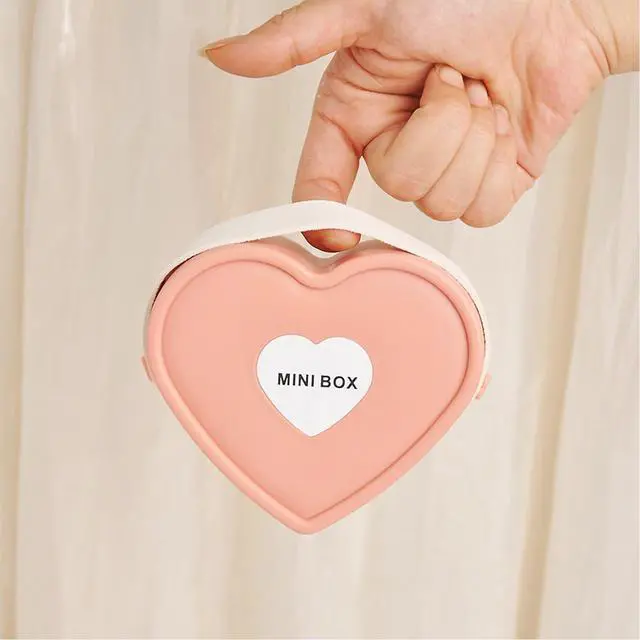 Alt view image 4 of 6 - Travel Jewelry Case for Women Mini Portable Jewelry Organizer Box Rings Necklaces Earrings Jewelry Case for Girls Gift