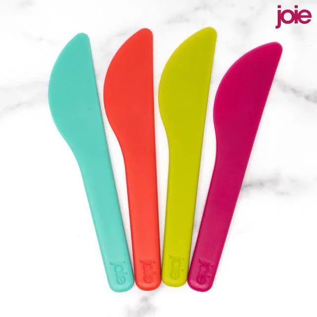 Alt view image 6 of 7 - Spreaders Set, Reusable Plastic Knives, 4-Count Assorted Colors | Ideal for Butter, Jelly, Cream Cheese, and More, BPA-Free and Dishwasher Safe