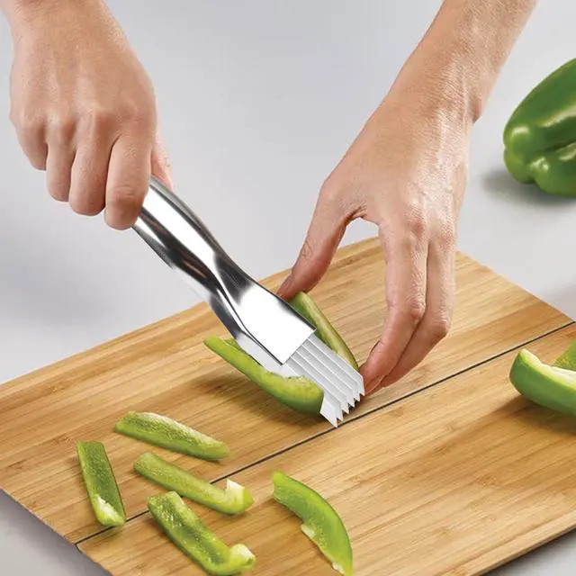Alt view image 5 of 6 - 2PCS Stainless Steel Shred Silk Knife, Green Onion Slicer Cutter, Multi-Blade Kitchen Shredder Knife Vegetable Cutter for Shredded Cabbage, Scallion Cutter, Vegetable Onion