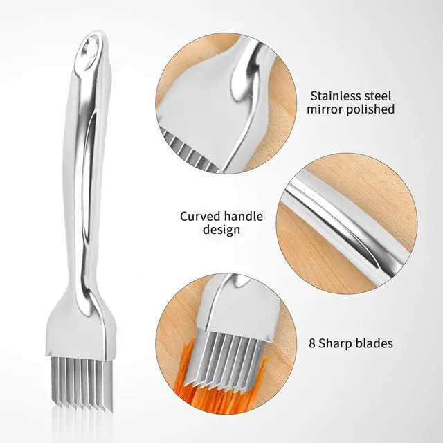 Alt view image 3 of 7 - 2 Pcs Shred Silk The Knife,Green Onion Slicer Cutter Shredder,Blooming Onion Cutter Kit,Slicer Thin for Vegetables Garlic,Household Multifunctional Food Gadget