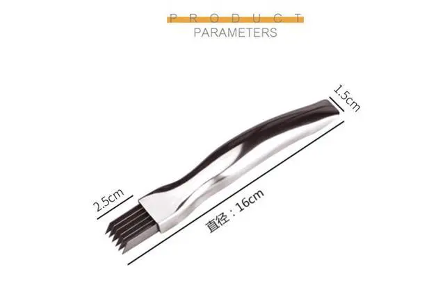 Alt view image 2 of 5 - Stainless Steel Chopped Green Onion Knife,Kitchen Tool Slice Cutlery Vegetable Cutter Sharp Scallion Cutter Shred Knife