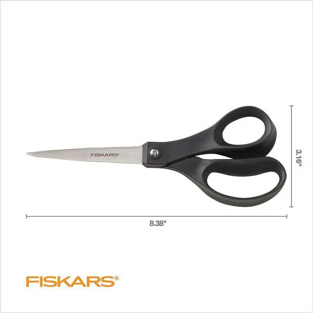 Alt view image 6 of 7 - 8" Everyday Recycled Stainless Steel Scissors, Home & Office, Gray | Ergonomic Handles, Great for Cutting Paper, Cardboard, Photos and More