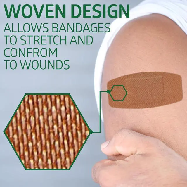 Alt view image 4 of 6 - Flex-Fabric Adhesive Bandages, XLarge 2 x 4 Inch, 50 Count, | Woven Fabric Stretch, Breathable, Seals on All Four Sides, Absorbent Pad, Long-Lasting Protection