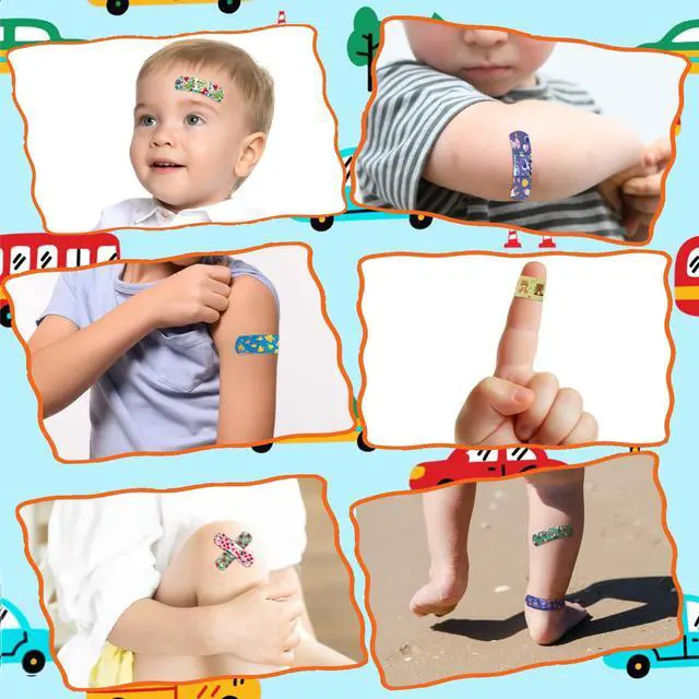 Alt view image 6 of 7 - 300 Pack Kids Cartoon Bandages,30 Styles 6 Themes Adhesive Bandages Kids | Colorful Bandage Flexible & Waterproof Adhesive for Minor Cuts and Scrapes