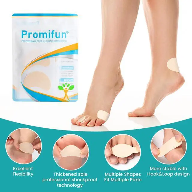 Alt view image 3 of 7 - Moleskin Strips with Adhesive Blister Prevention Pads,Beige 24 Pcs | Mole Skin Tape Stickers for Feet Heel Shoes Padding- 4 Pre-Cut Shape Blisert Bandage for Feet,Traveling Essentials