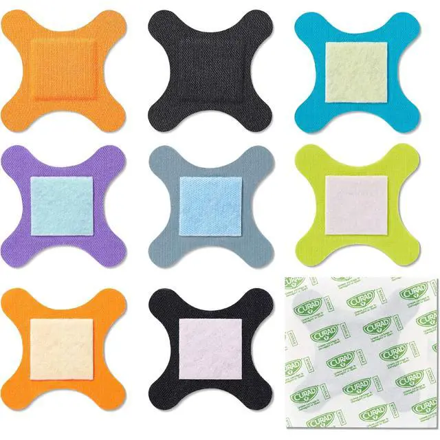 Alt view image 6 of 7 - Performance Series Antibacterial Bandages, Elbows and Knees, 3" x 3", 10 Count