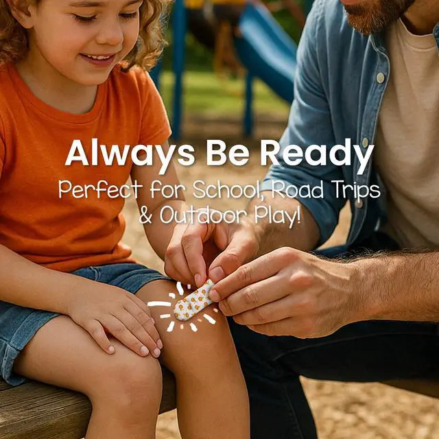 Alt view image 6 of 7 - Kids On-The-Go Natural Bamboo Adhesive Bandage Kit for Sensitive Skin, Eco-Friendly Hypoallergenic Bandages for Sensitive Skin. Non Toxic Bandages for Boys & Girls with Cute Prints, 29 ct Small
