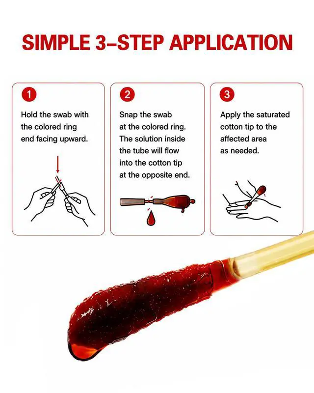 Alt view image 3 of 7 - Povidone Iodine Swabs 10% Antiseptic Solution, 120 Count | Individually Wrapped, Cotton Swabsticks, Wound Care & First Aid, Cuts, Scrapes, Burns, Nasal Cleansing & Travel