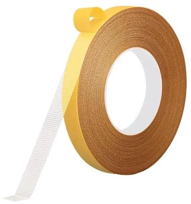 Main image of Double Sided Carpet Tape Heavy Duty,Transparent Cloth Mounting Tape,Residue Free,Rug Tape for Carpet Floor Hardwood Floors tilling and Area Rugs,mats,Posters,Wall Hanging etc (2/5 inch x 66FT)