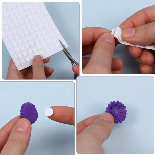 Alt view image 3 of 7 - 10 Sheet Foam Dots Double-Sided 1000 Pcs Round Adhesive 3D Craft Foam Tape for Scrapbooking Mini Foam Stickers for Art Crafts DIY Handmade Card Making (0.3 inch & 0.4 inch)