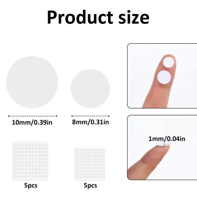 Alt view image 2 of 7 - 10 Sheet Foam Dots Double-Sided 1000 Pcs Round Adhesive 3D Craft Foam Tape for Scrapbooking Mini Foam Stickers for Art Crafts DIY Handmade Card Making (0.3 inch & 0.4 inch)