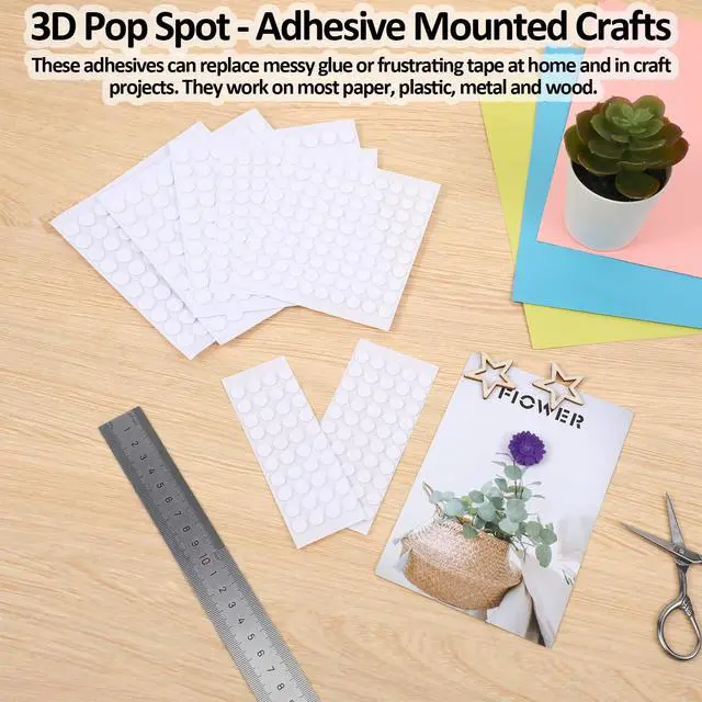 Alt view image 4 of 7 - 10 Sheet Foam Dots Double-Sided 1000 Pcs Round Adhesive 3D Craft Foam Tape for Scrapbooking Mini Foam Stickers for Art Crafts DIY Handmade Card Making (0.3 inch & 0.4 inch)