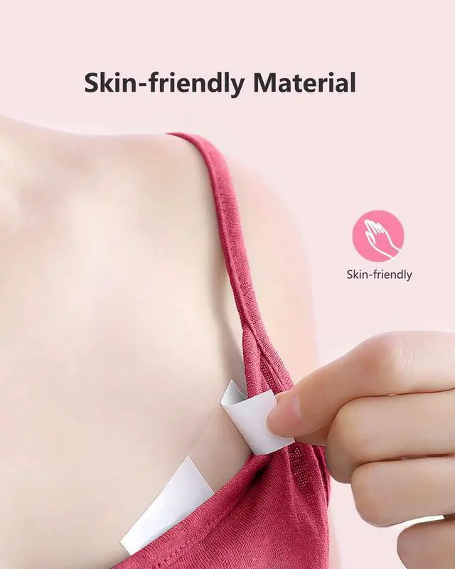 Alt view image 3 of 6 - 50-Strips Double-Sided Tape for Fashion, Invisible Clear Fabric Tape for Clothing & Body with All Day Strength, Hypoallergenic for Sensitive Skin