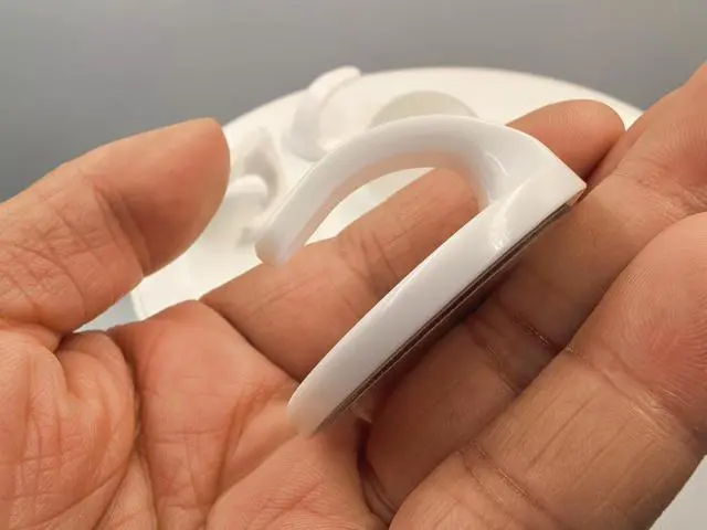 Alt view image 3 of 7 - 6 Pcs Adhesive Plastic Hooks - Small Wall Hooks for Hanging, Drill-Free, Seamless - Kitchen Bathroom - 44 * 44 * 25 mm, White (for 2.5 LB)