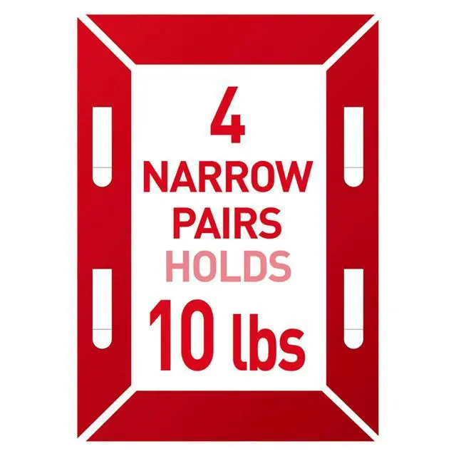 Alt view image 2 of 7 - Narrow (10 lb) Picture Hanging Strips, 12 Pairs (24 Strips) | White Picture Hanging Strips, Damage-Free Wall Hangers for Frames, No Tools Required, Ideal for Decorating Apartments, Dorms