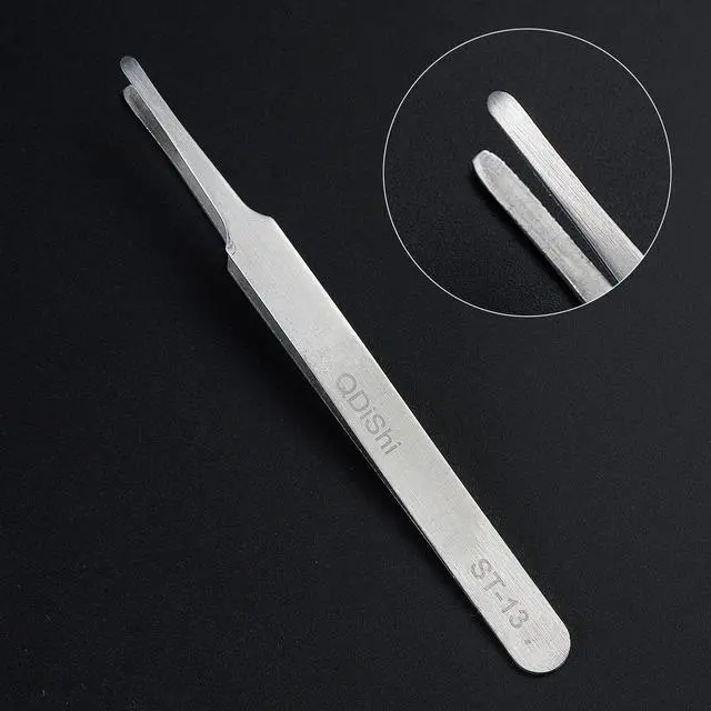 Alt view image 4 of 7 - Precision Tweezers Set,Upgraded Stainless Steel of Tweezers - Extra Fine,Angled,Blunt Tips for Electronics,Hobby, Industrial,Laboratory Work,Jewelry-Making,Model,Craft3Pcs