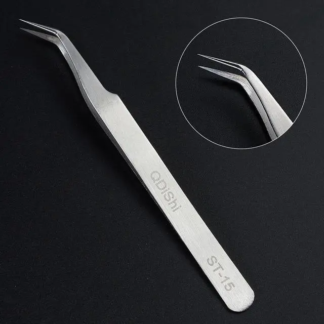 Alt view image 5 of 7 - Precision Tweezers Set,Upgraded Stainless Steel of Tweezers - Extra Fine,Angled,Blunt Tips for Electronics,Hobby, Industrial,Laboratory Work,Jewelry-Making,Model,Craft3Pcs
