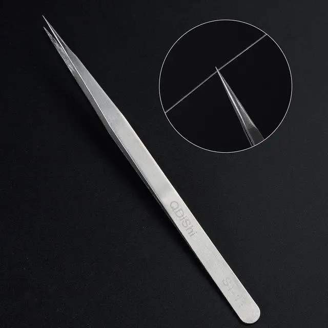 Alt view image 6 of 7 - Precision Tweezers Set,Upgraded Stainless Steel of Tweezers - Extra Fine,Angled,Blunt Tips for Electronics,Hobby, Industrial,Laboratory Work,Jewelry-Making,Model,Craft3Pcs