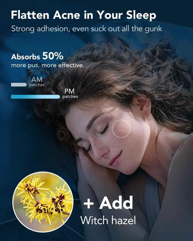 Alt view image 3 of 7 - LitBear Acne Pimple Patches- Day and Night 4 Sizes 180 Dots Thin & Thick Hydrocolloid Patches with Witch Hazel, Tea Tree & Calendula Oil, Pimple Stickers for Covering Zits, Spots, Acne Dots