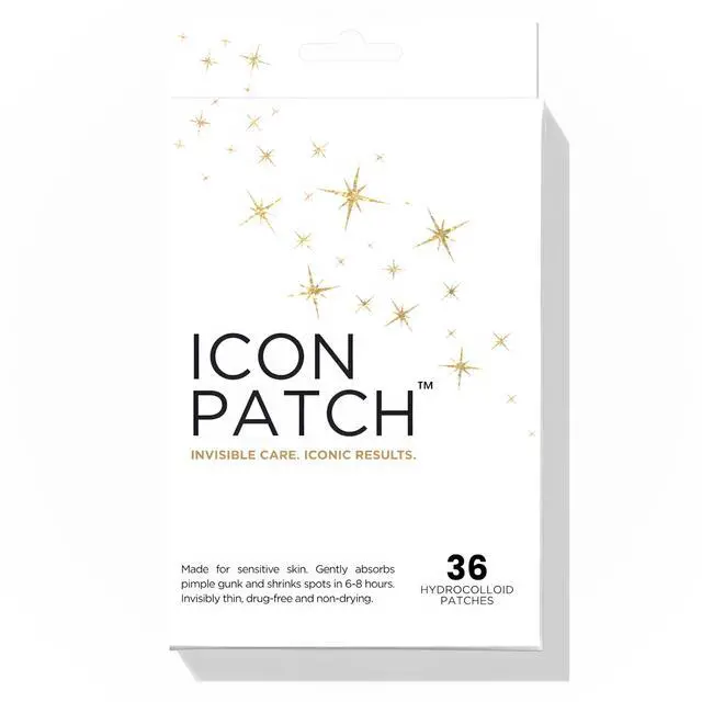 Main image of ICON Hydrocolloid Acne Pimple Patch for Shrinking the Look of Zits and Whiteheads | Nighttime Spot Stickers for Face and Skin | Acne Stickers Cover Blemish (36 Count (Pack of 1))